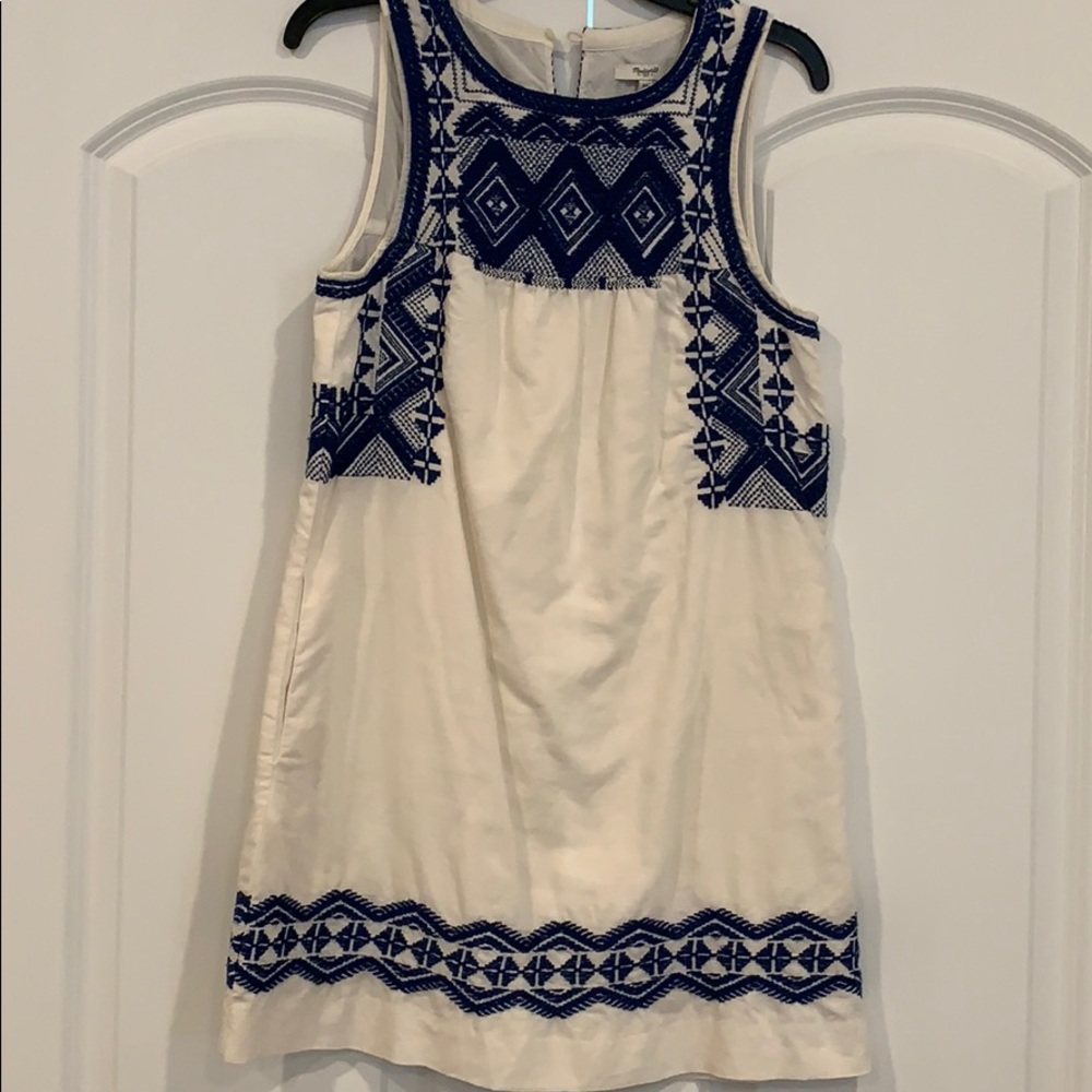 Madewell embroidered shift dress